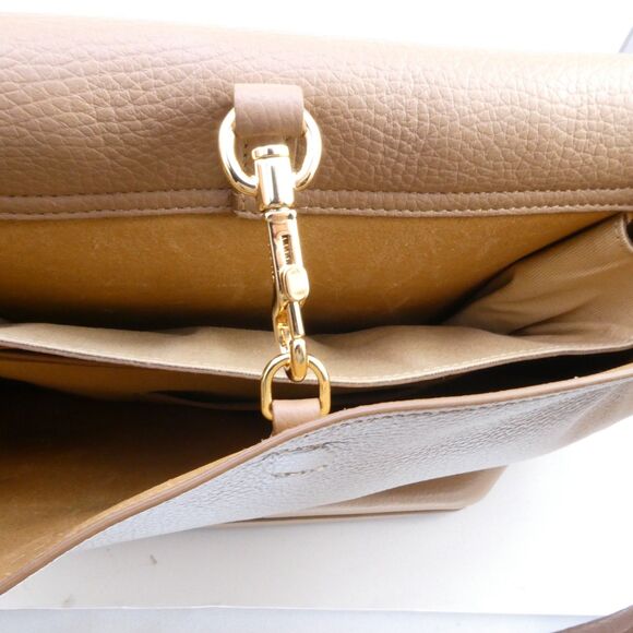 Cuyana Women’s Leather Backpack 13-inc - Cappuccino Missing 1 Metal Button See main image 9